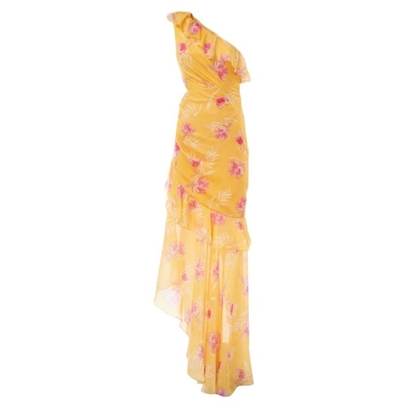 AMUR Vi silk yellow floral dress - Picture 3 of 10
